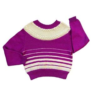 Vintage Handmade Striped Knit Sweater